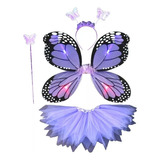 Disfraz De Mariposa Para Niñas Tutu  Alas Diadema Primavera