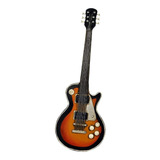 Guitarra Miniatura De Metal Cor Laranja Retrô Vintage 30 Cm