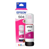 Botella Tinta Epson 504 Magenta Para L4150/l4160 T504320-al