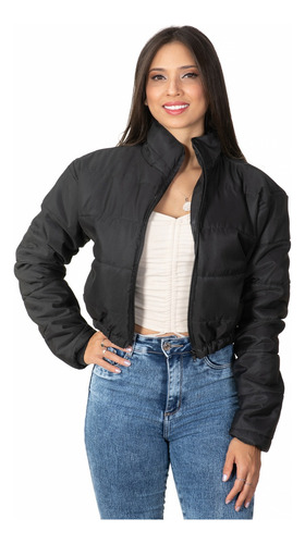 Jaqueta Feminina Puffer Bobojaco Stillo's Gola Alta Casaco