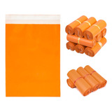 Pack 100 Bolsas Embalaje Courier Naranja Adhesivo 25x35cm