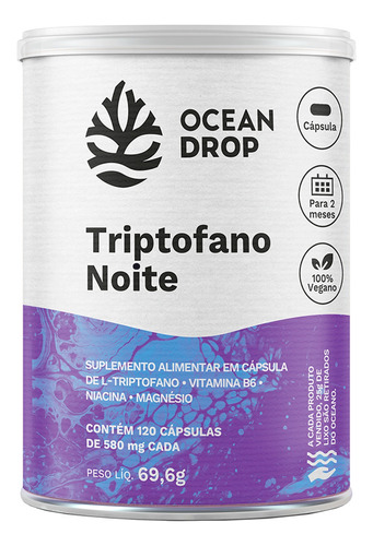 Triptofano Noite Ocean Drop Vit B6 Magnésio Bisglicinato 