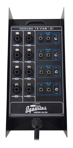 Medusa 12 Vias Com 4 Direct Box Cabos Aquarius - 10 Metros