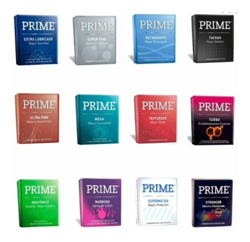 Preserv. Prime 12 Cajas X 3u (36u)  Combinalos Como Quieras!