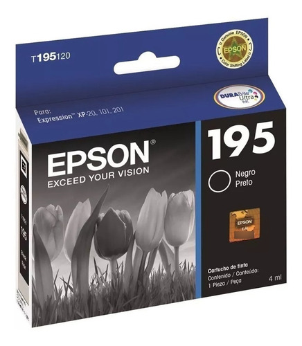 Cartucho Epson T195 Negro Original Xp 101 201 211 T195120