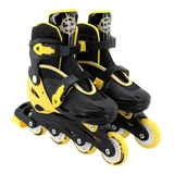 Patins 4rodas Inline I Ajustavel 34 A 37 C/ Kit Segurança