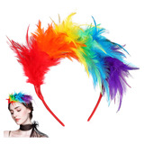 Diadema Rainbow Pride Plume Para Mujer, Accesorios Para El C
