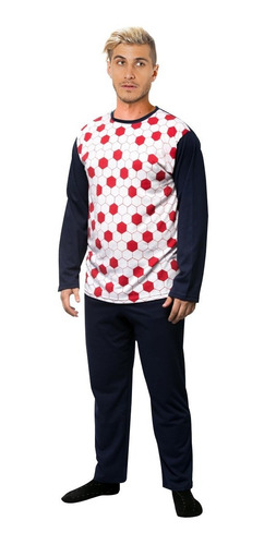 Pijama Hombre Wacky Invierno 100% Algodon Talle 40 Al 46