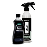 Pneu Pretinho 500ml Vintex + Delet 500ml Vonixx Limpa Pneu