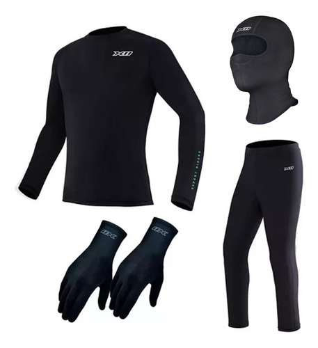 Blusa Segunda Pele X11 + Calça + Luva Thermic + Balaclava