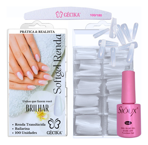 Softgel Unhas Postica Cola Unhas Soft Gel Kit Unhas Gel Base