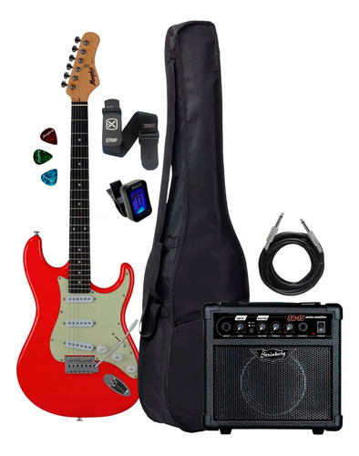 Guitarra Tagima Memphis Mg-30 Red Amplificador + Acessórios