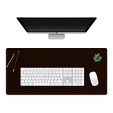 Mouse Pad 90x40cm Gamer Tapete Mesa Escritorio Escrivaninha Cor Café-marrom Desenho Impresso Preto