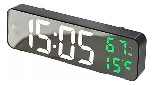 Reloj Despertador De Espejo Digital Fecha Y Temperatura