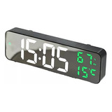 Reloj Despertador De Espejo Digital Fecha Y Temperatura