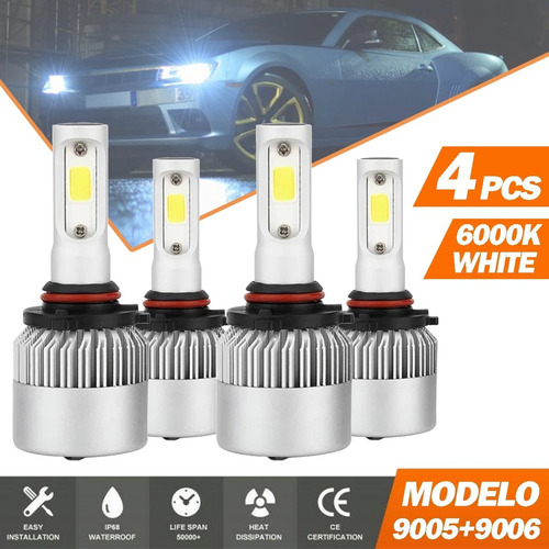 Kit De Faros Led Para Chevrolet 8000lm Para Luz Alta Y Baja