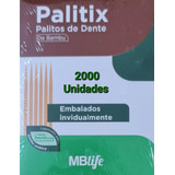 1cx Palito De Dente Petisco Bambu Embalado Individual 2000un