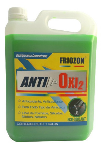 Refrigerante Verde Friozon Antioxi2 - Caja X 6 Galones