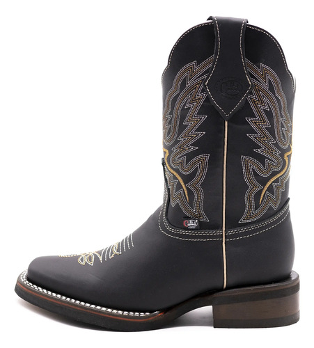 Bota Rodeo Vaquera Hombre Clásicas El Carril 100% Piel Negro | Meses sin interés