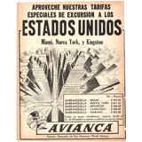 Avianca Aviso De 1950