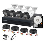 Kit 4 Camaras Fullcolor Audio Bullet 2mp Dvr 1080p 500gb