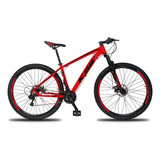 Bicicleta Aro 29 Ksw 27v Trava E K7 15  Vermelho/preto