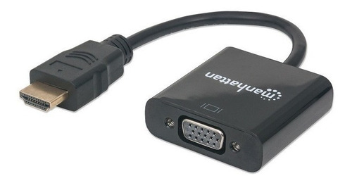 Convertidor Manhattan Hdmi Macho A Vga Hembra Negro