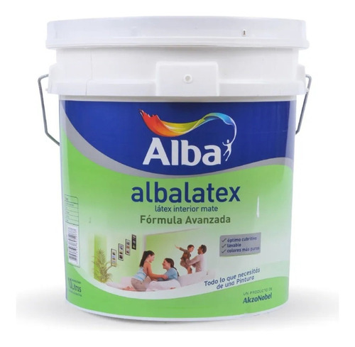 Pintura Latex Interior Albalatex Mate Blanco Por 10 Lts