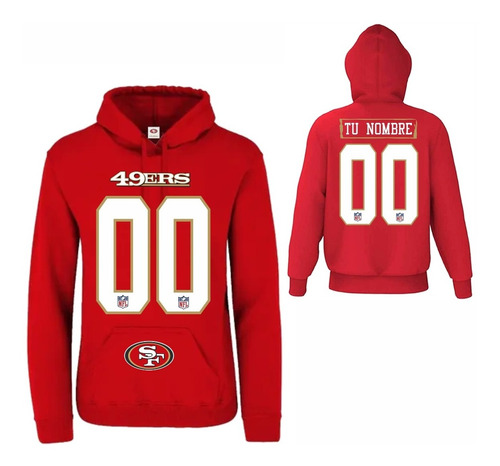 Hoodie Personalizado Equipos Nfl Tu Nombre Y Numero 