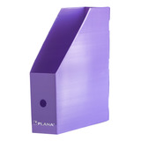 Revistero Plástico Plana Violeta Pack X5 Unidades