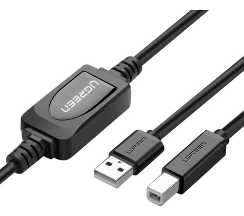 Cabo Impressora Ugreen Usb 2.0 A/b Ativo Hp Epson Canon 15m