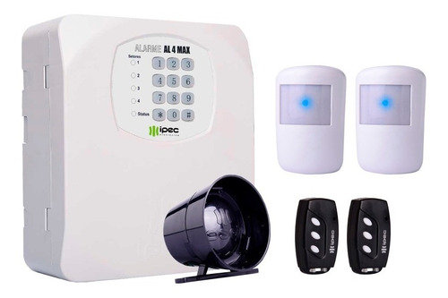 Kit Alarme Residencial Com Discadora + 2 Sensores + 1 Sirene