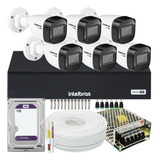 Kit Intelbras 6 Câmeras Vhd 1130 30m Dvr 8 Canais 1tb Purple