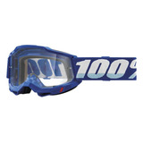 Goggle Para Motociclista Accuri 2 Clear 50221-802-01 Con Lente Blue Y Armazón Azul - Talle Unitalla