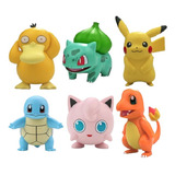 Paquete 6 Piezas Figuras Pokemon Muñecos Coleccionables