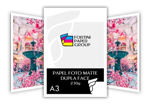 50 Folhas Papel Foto Matte 230g Dupla Face A3 Prova D´água