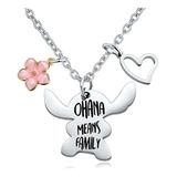 Collar Disney De Lilo & Stitch Acero Inoxidable Ohana