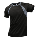 Playera Deportiva Casual Gym Elástica Manga Corta Hombre