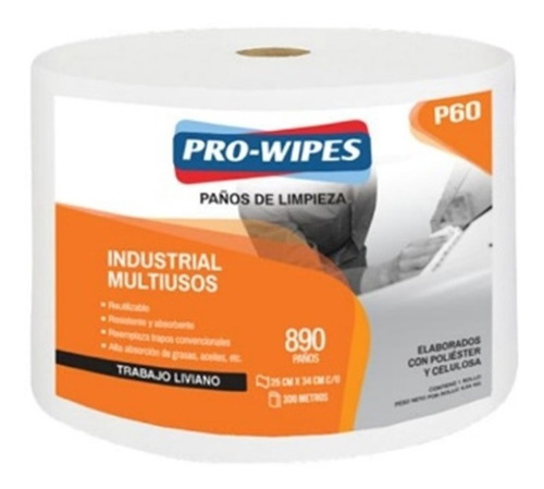 Paños De Limpieza Reutilizables Industrial Jumbo Rollo P60