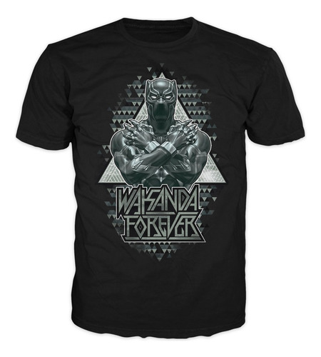  Camiseta Pantera Negra Black Panther Superheroes Adulto