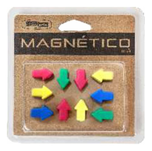 Kit Com 10 Unidades Imã Magnética P/ Recado Lousa Geladeira Cor Coloridos Seta