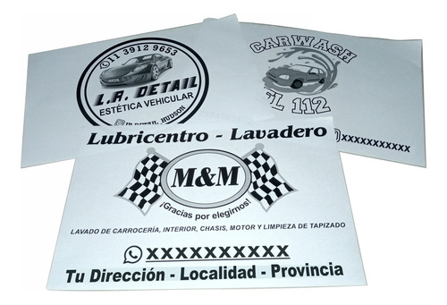 100 Alfombras Lavadero Autos De Papel Personalizada  30x42