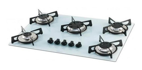 Cooktop 5 Bocas A Gás Bivolt Fischer Branco Ib