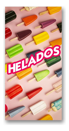 Pendón Publicitario Helados De Paleta