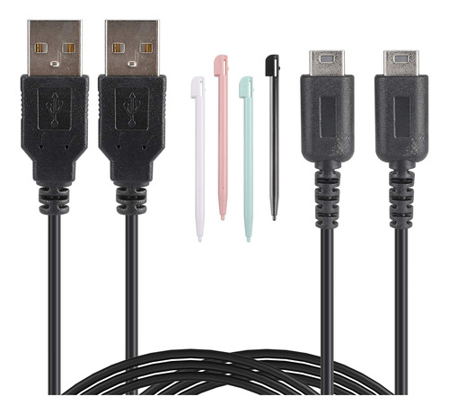 Ds Lite Usb Charger Cable Kit, 2 Pcs 3.9ft Charging Cord An.