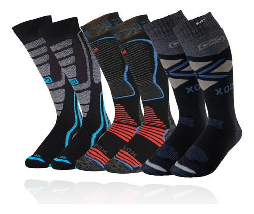 Pack X3 Medias Sox Ski Snowboard Tecnologia In-flex Frio