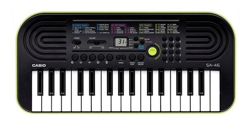 Teclado Organeta Casio Mini Sa-46 32 Teclas Negro/verde