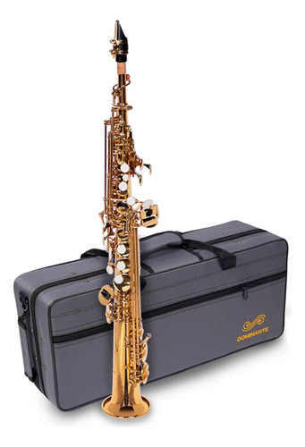 Saxofone Soprano Dominante Bb Dourado Laqueado C/ Case