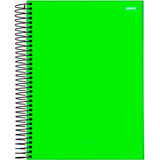 Caderno Universitário Espiral Capa Dura 10 Matérias 200 Flhs Cor Verde