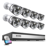 Zosi Sistema De Camara De Seguridad Poe 4k 16ch, Nvr 4k De 1